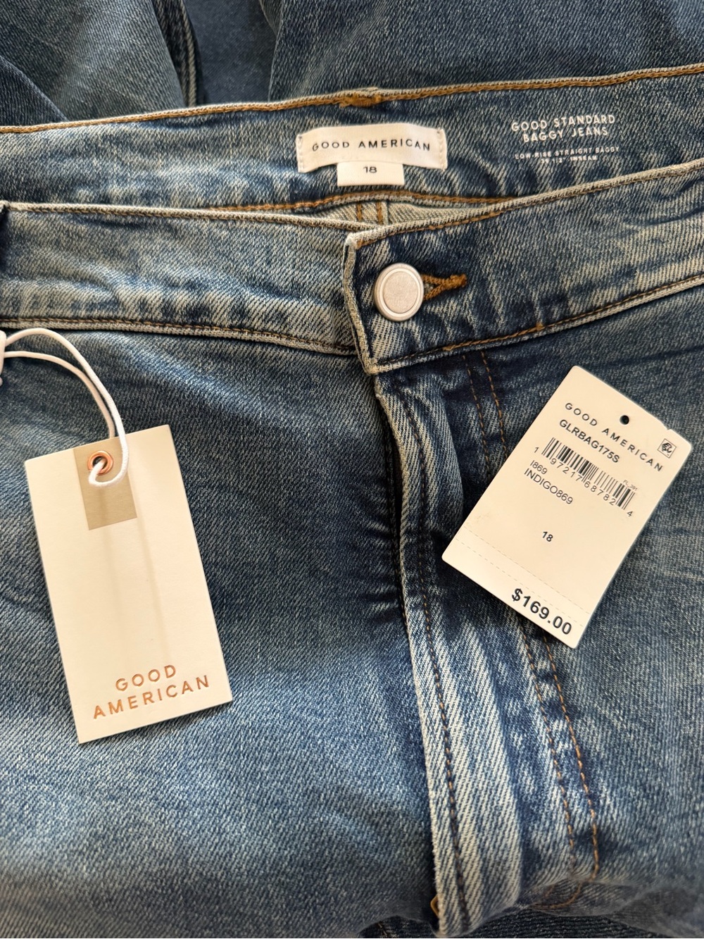 NWT | Good American | Good Standard Baggy Jeans Indigo - Size 18 - Picture 4 of 4